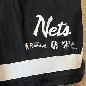 NBA Nets Black and White Athletic Shorts